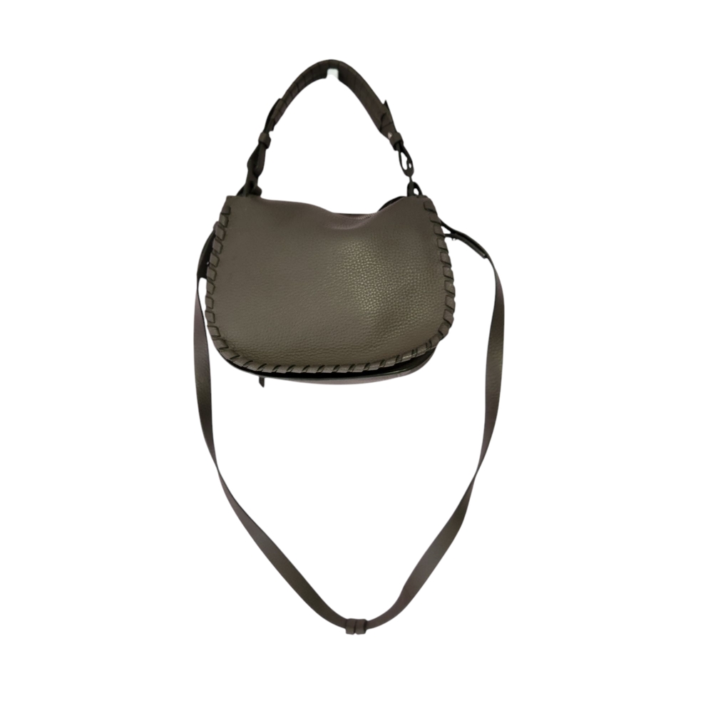 Elegant Gray All Saints Leather Shoulder Bag